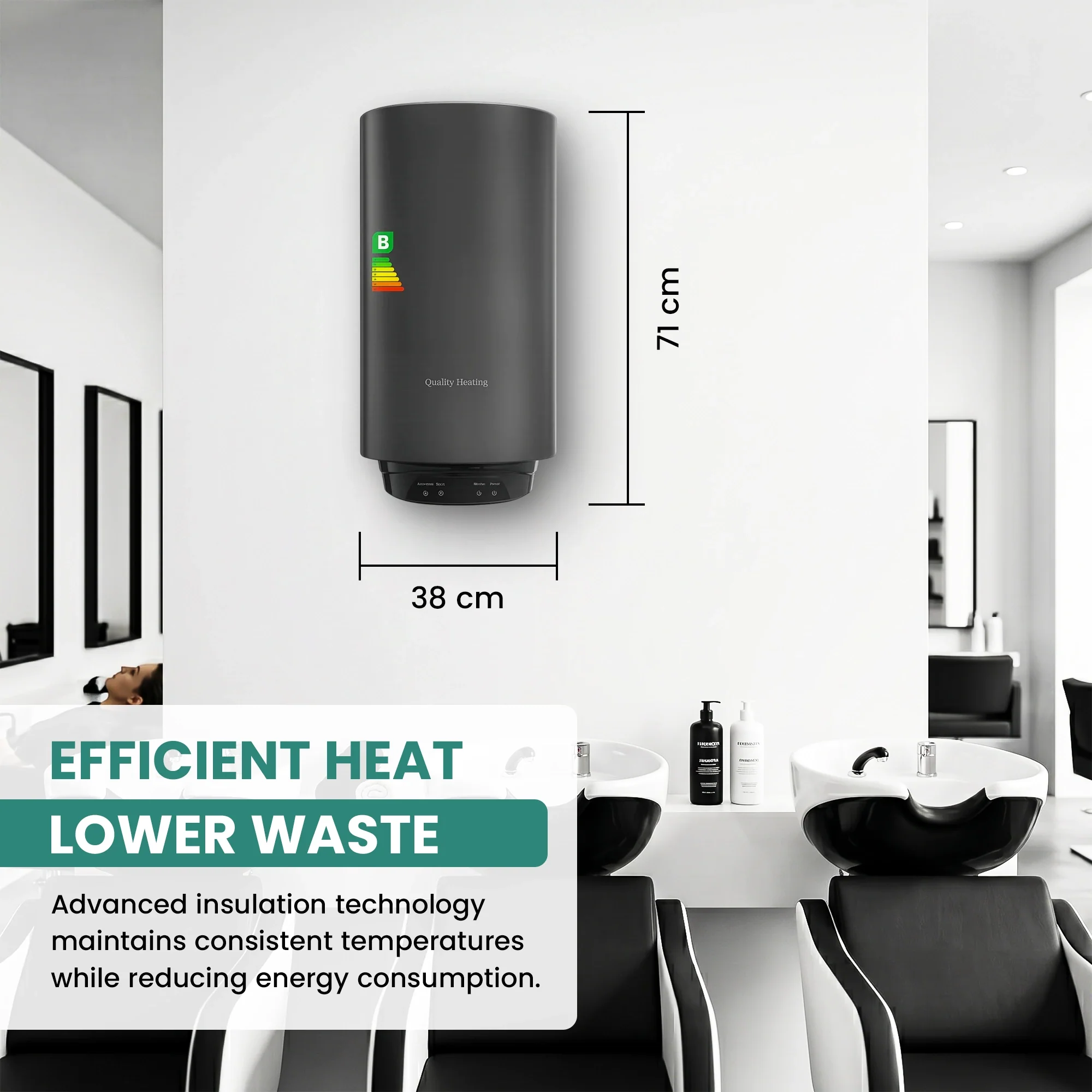 50 Litre QH V2 Electric Water Heater with Digital Control - Image 2