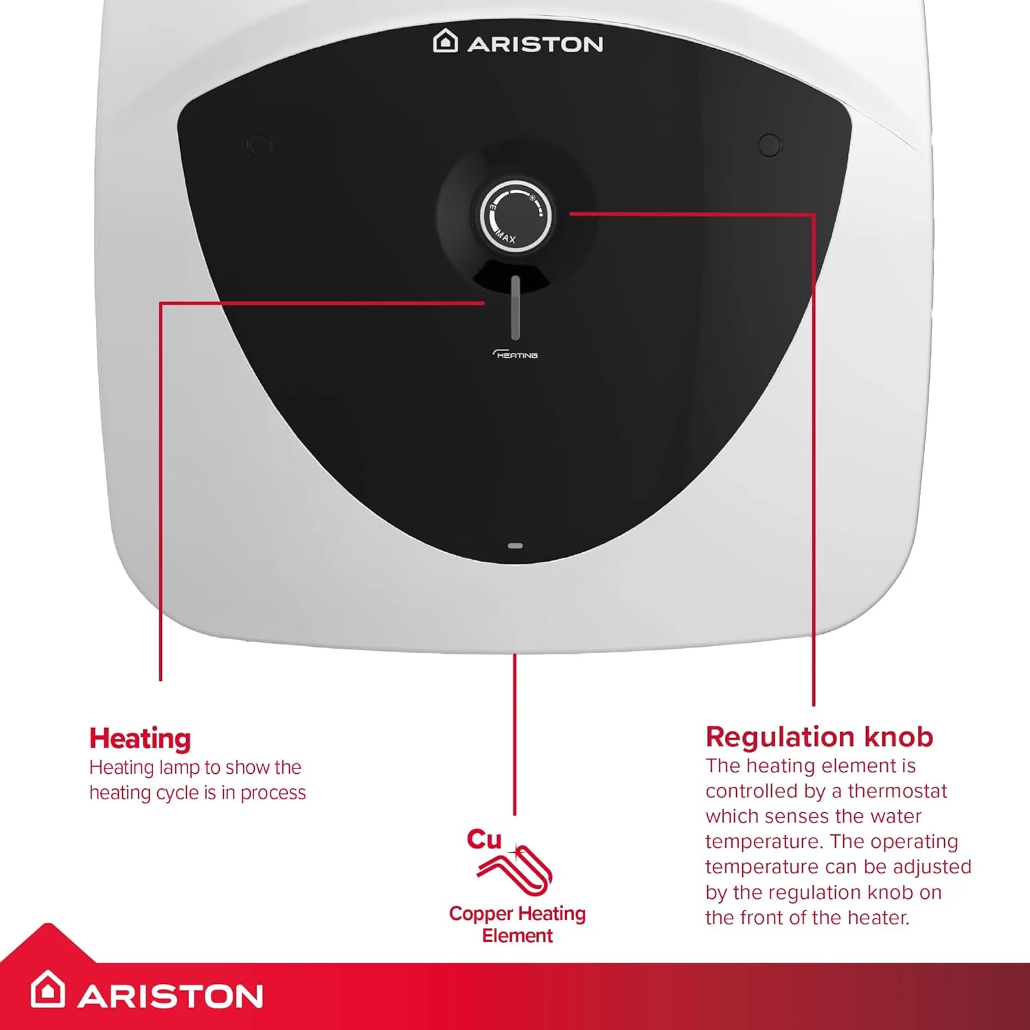 Ariston Andris Lux 10L Oversink 2kW Electric Water Heater - Image 6