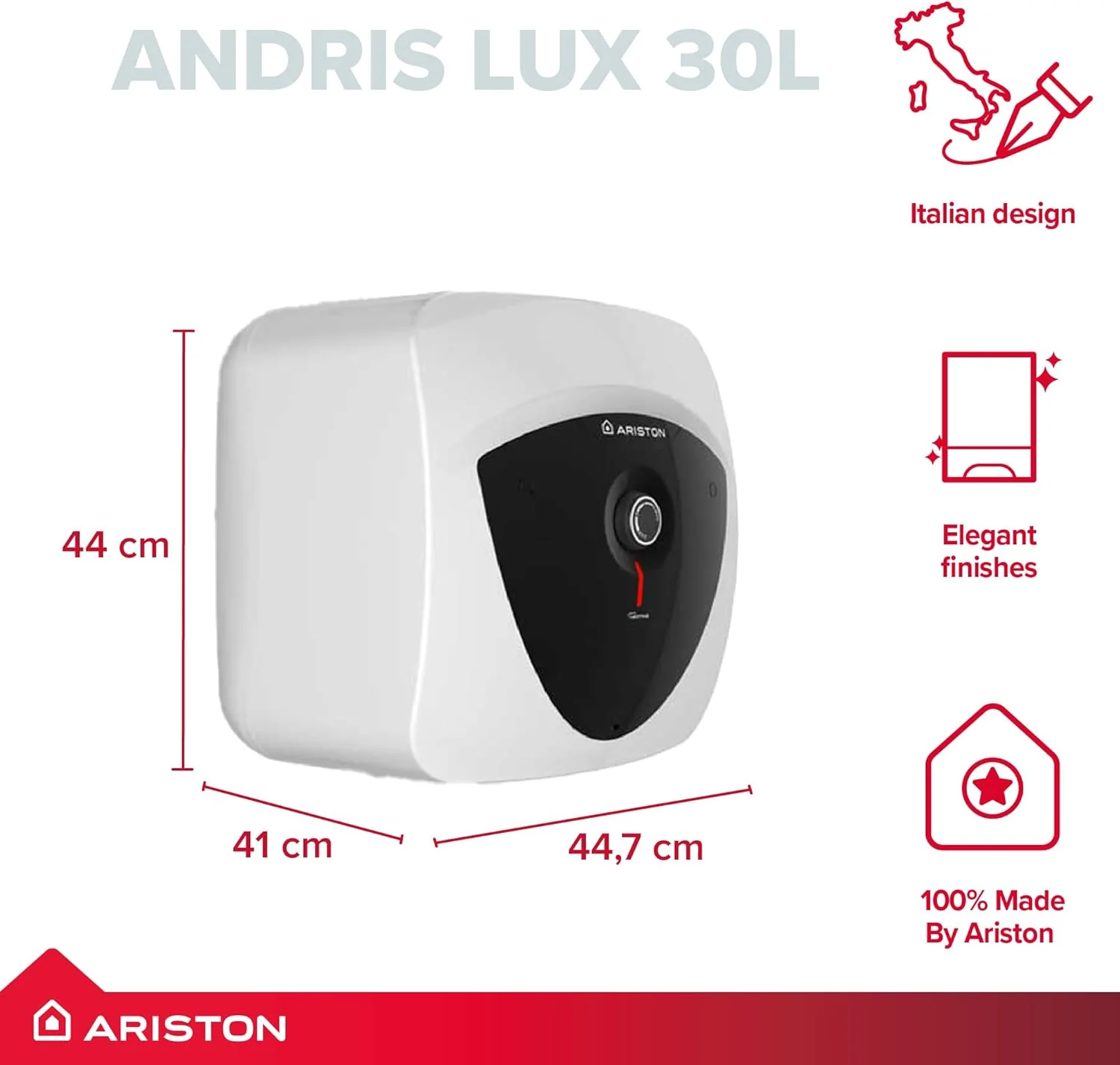 Ariston Andris Lux 10L Oversink 2kW Electric Water Heater - Image 7