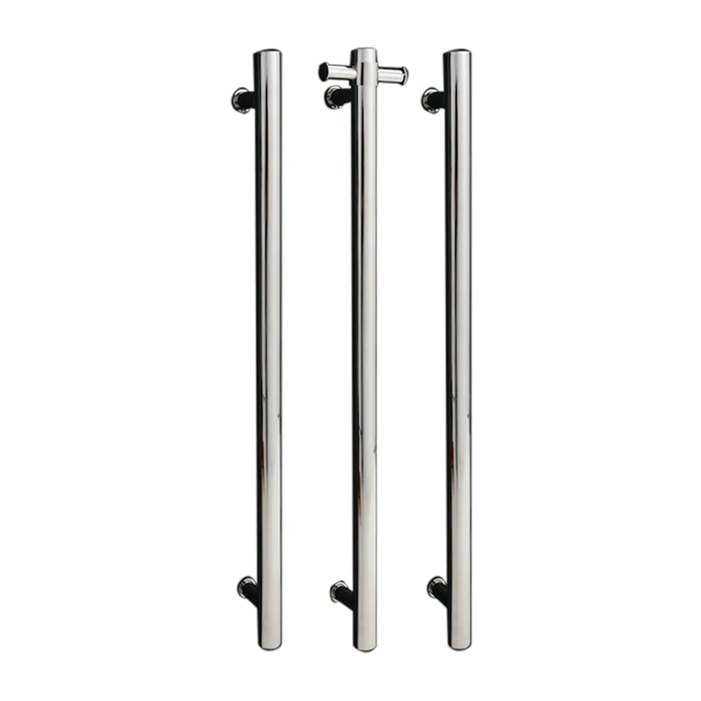 Electric 12V Vertical Heated Towel Bar – Round Profile 900mm - Image 2