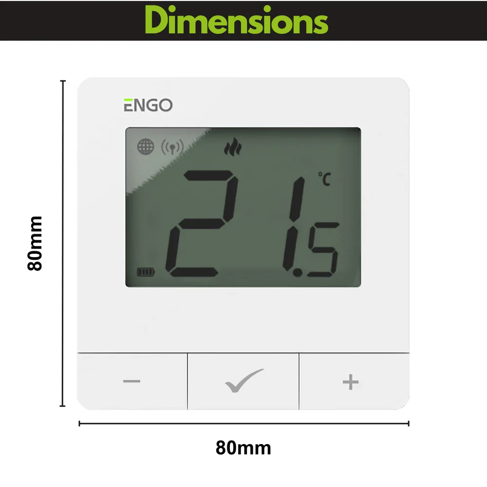 ENGO E20i-W-UK Wireless Smart Thermostat – WiFi, Alexa & App Control, No Hub Required | White - Image 4