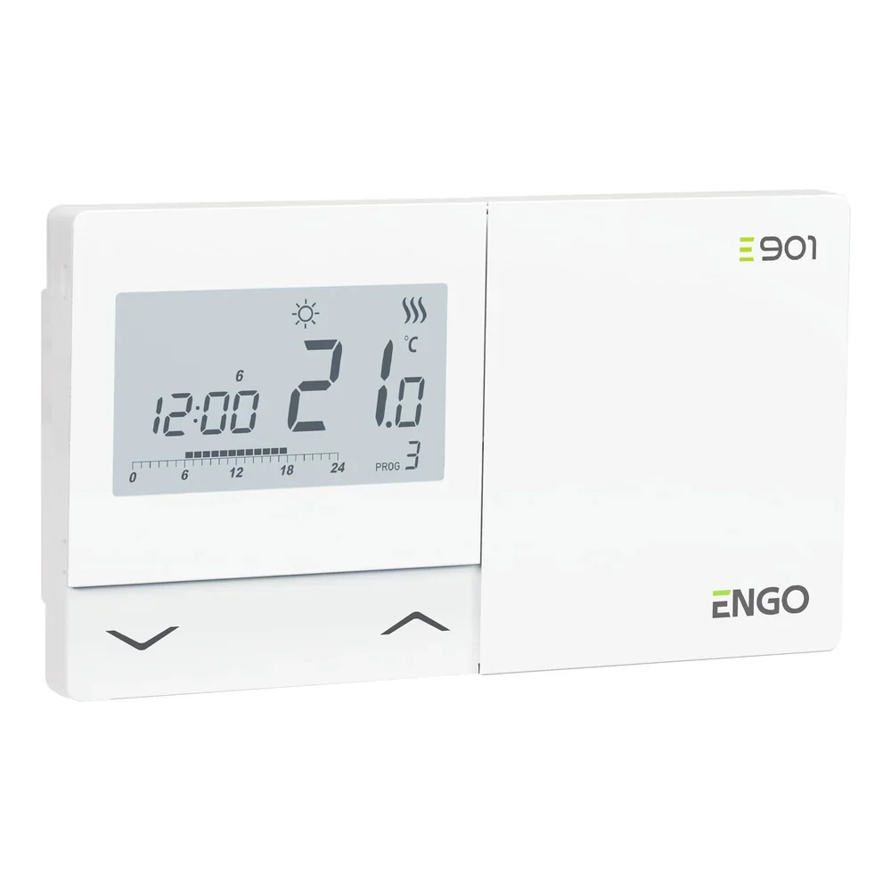 ENGO E901-UK Programmable Wired Thermostat – 7-Day, Boiler Plus Compliant | Gas, Oil & Heat Pump
