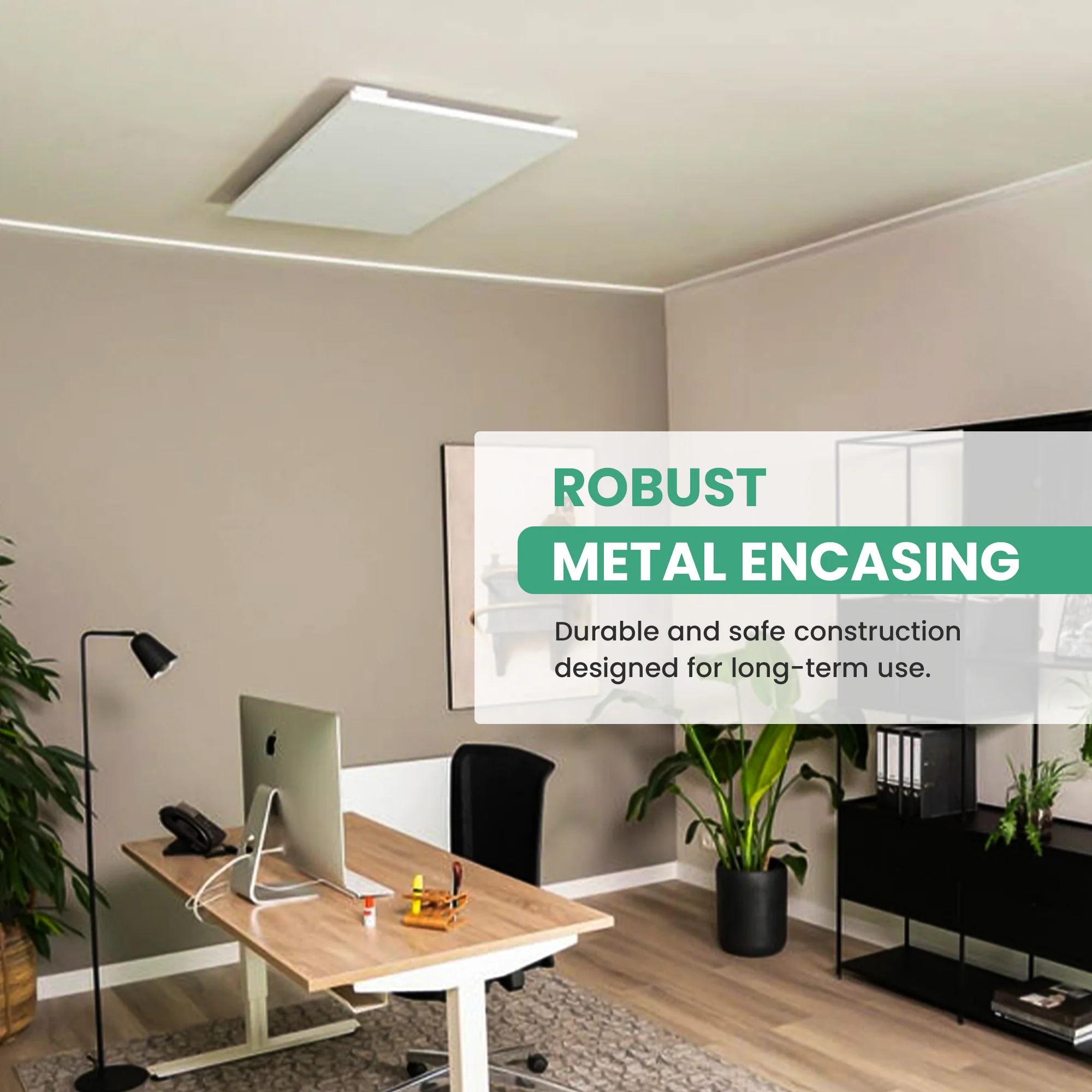 Eurom Mon Soleil 600 Ceiling WiFi Infrared Heater – Frameless, Efficient Ceiling Heating with Smart Control - Image 3