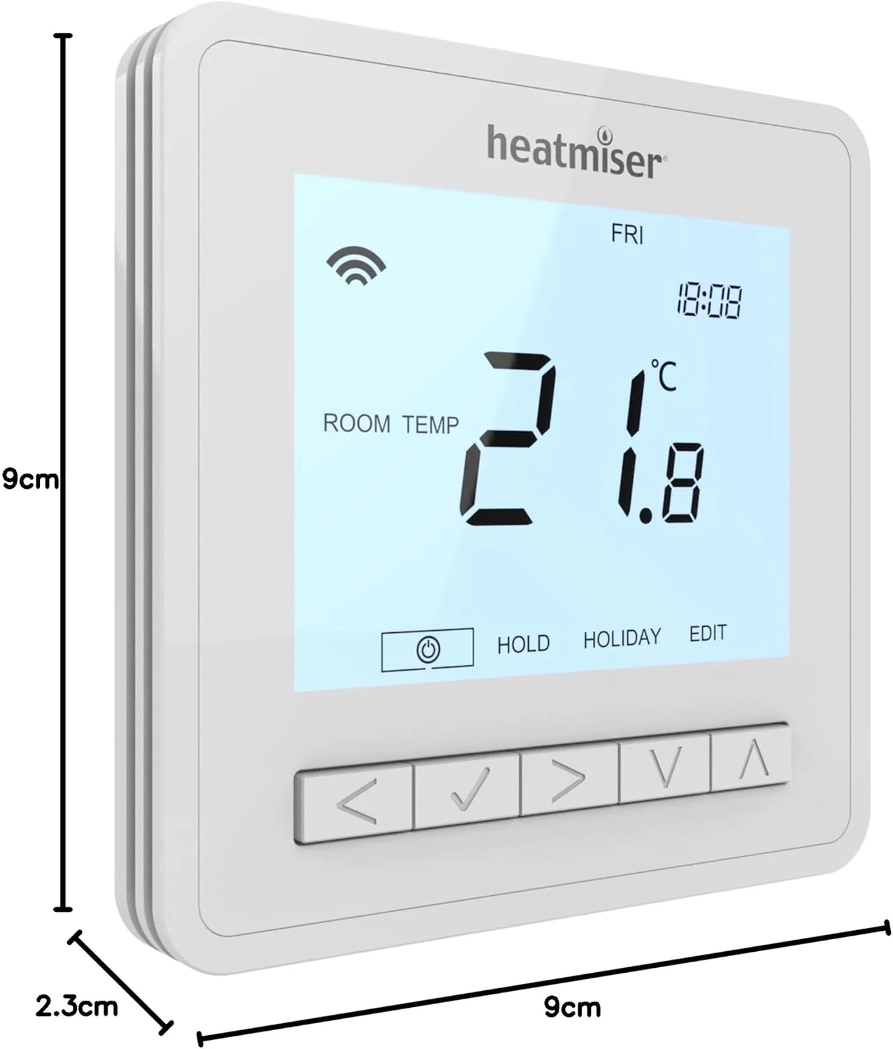 Heatmiser neoAir v3 Wireless Smart Thermostat - Silver - Image 2