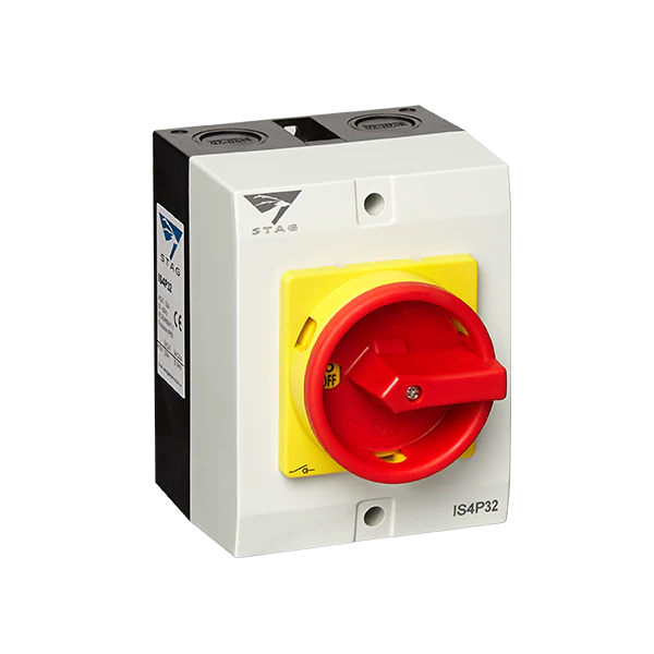 IMO Stag IS4P AC Isolator 4-Pole 20A 32A 40A 63A 100A 125A IP65 EN60947-3 UKCA Solar PV Inverter AC Switch Disconnector Lockable Padlockable Made in UK MCS Compliant - Image 3
