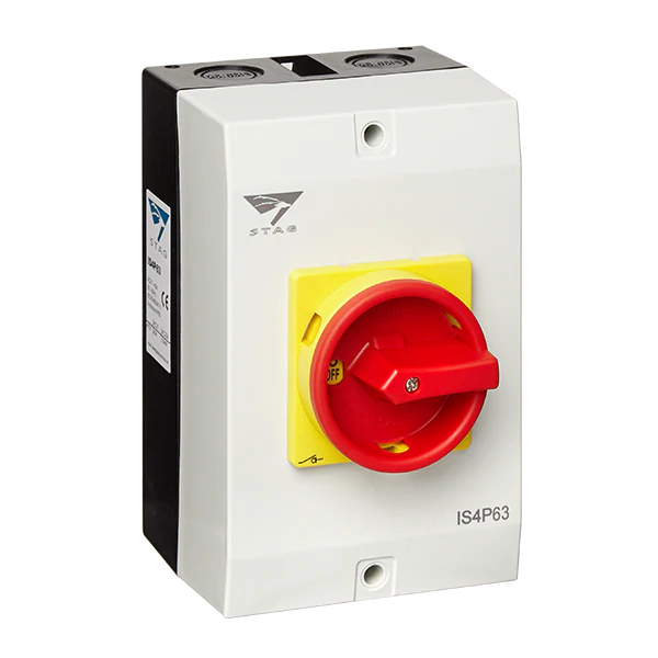 IMO Stag IS4P AC Isolator 4-Pole 20A 32A 40A 63A 100A 125A IP65 EN60947-3 UKCA Solar PV Inverter AC Switch Disconnector Lockable Padlockable Made in UK MCS Compliant - Image 6