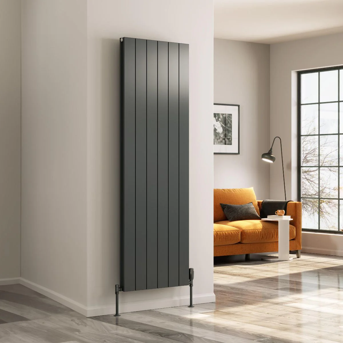 Reina Casina A-CSN180056AD Double Anthracite Textured Vertical Radiator 565mm x 1800mm