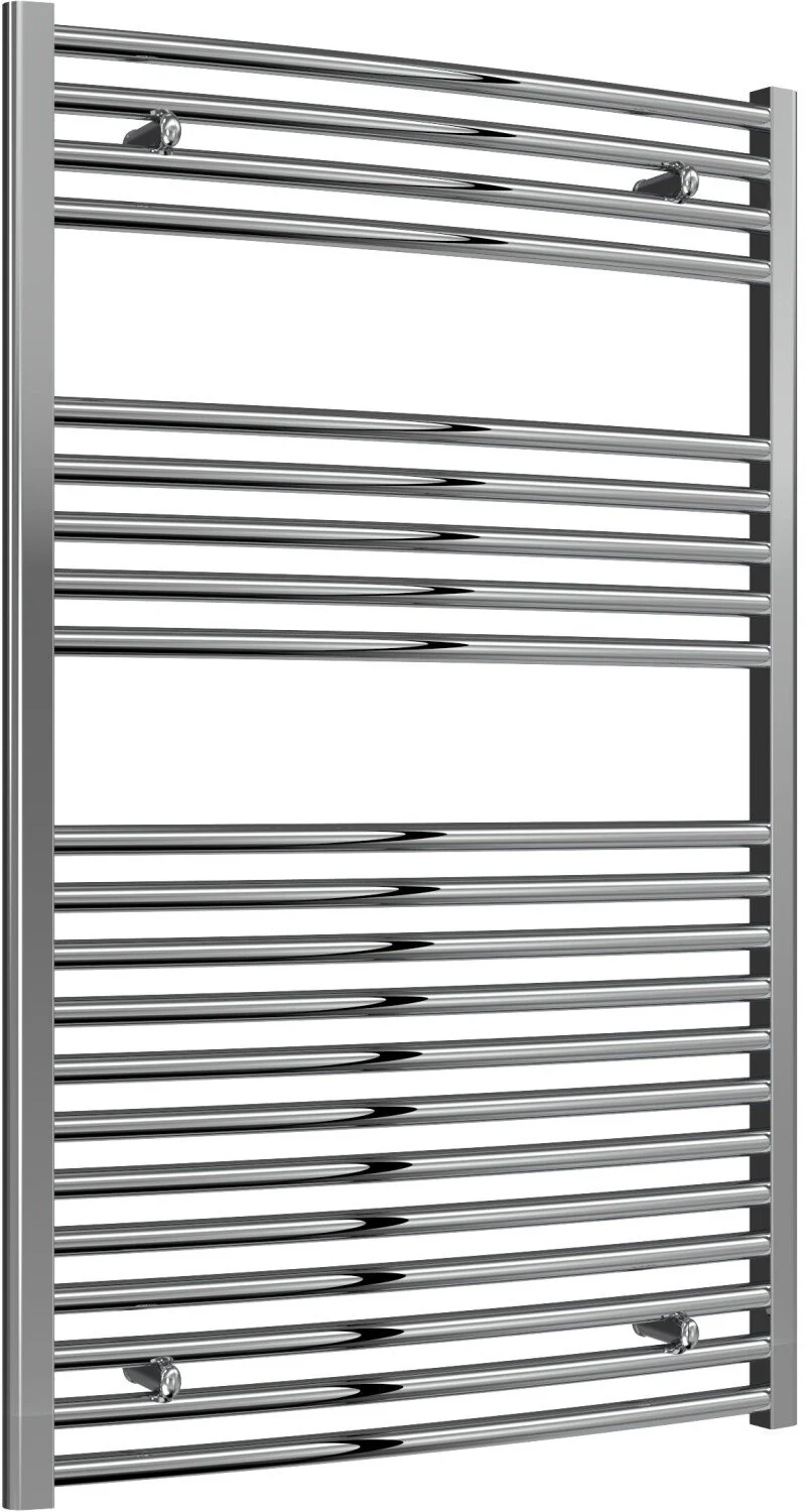 Reina Diva AG75120CC Chrome Curved Towel Rail 750mm x 1200mm - Image 2