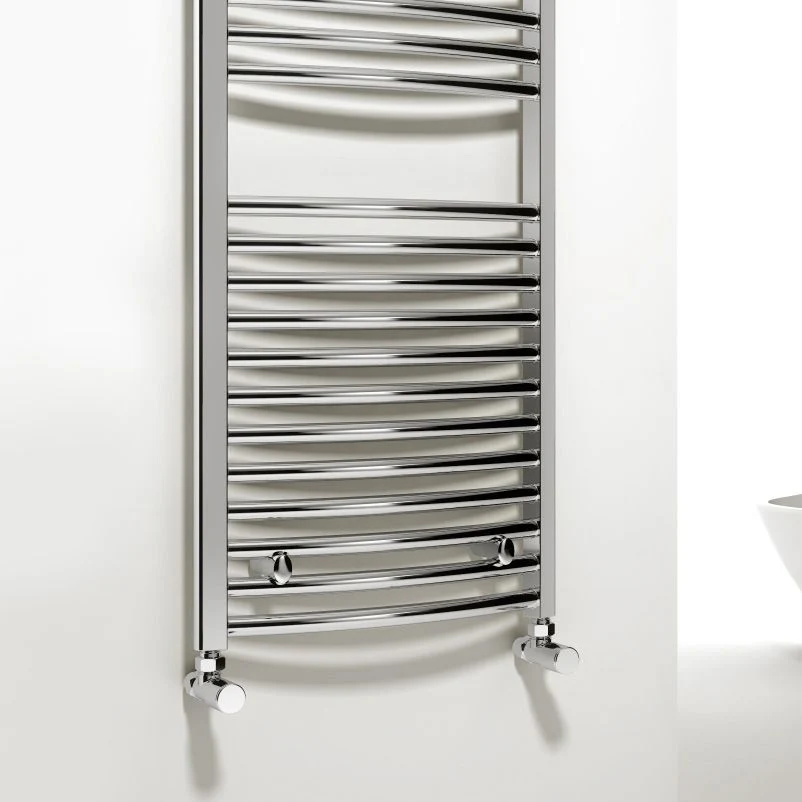 Reina Diva AG75800CC Chrome Curved Towel Rail 750mm x 800mm