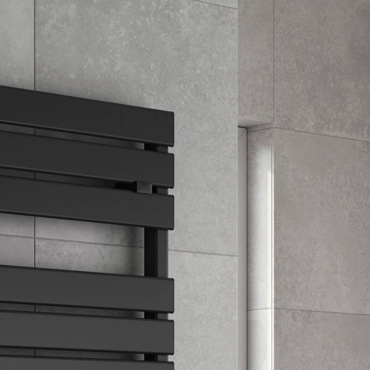 Reina Gia DE-GIA1025K Dry Electric Black Towel Radiator 550mm x 1120mm - Image 4