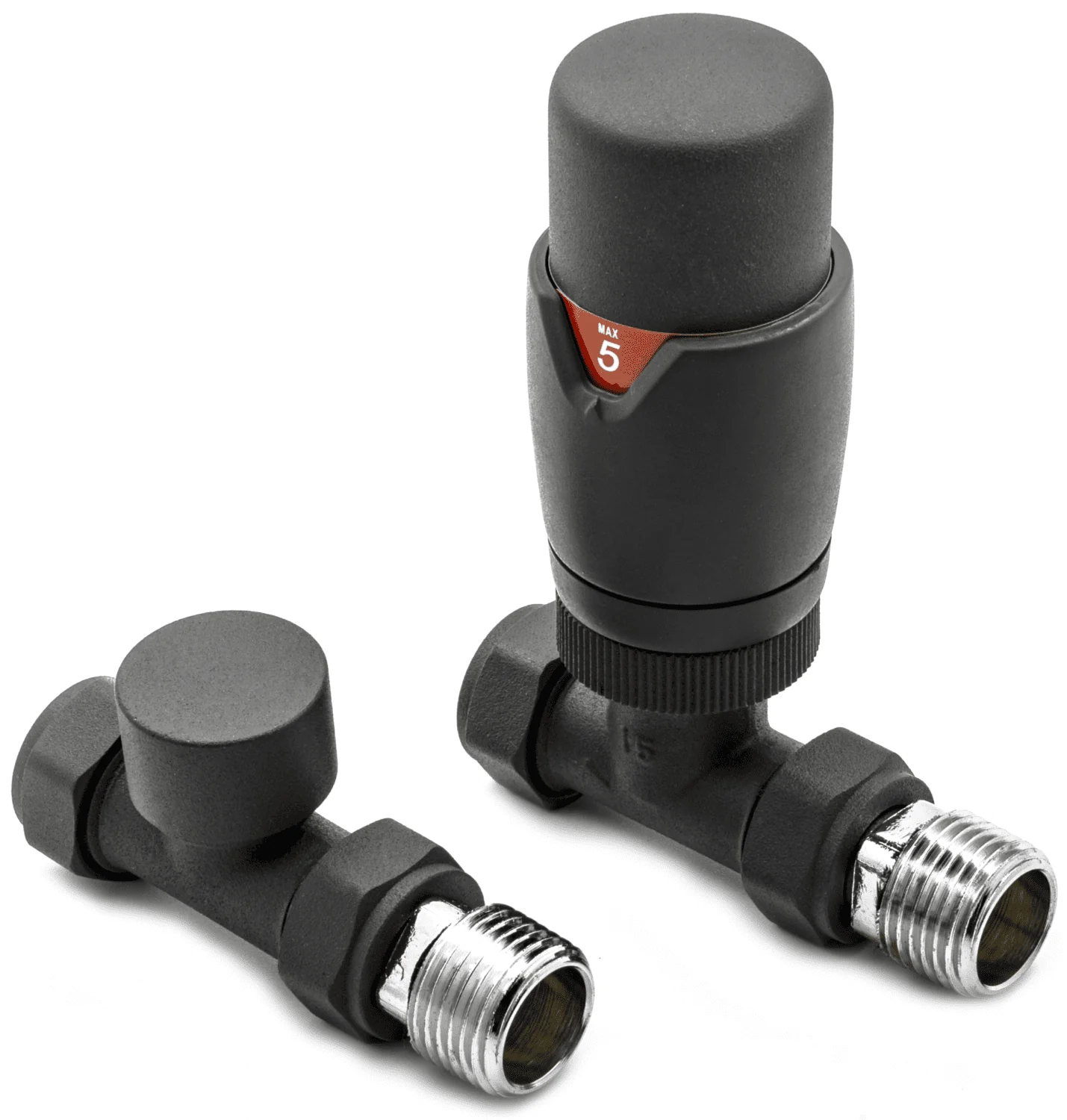 Reina Modal TRV Straight Anthracite with Lockshield