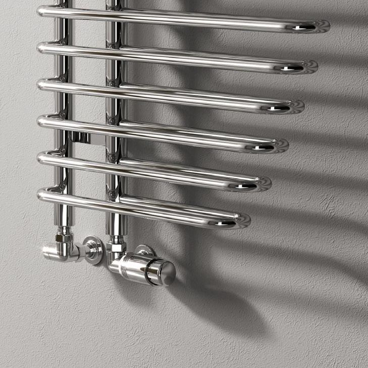 Reina Nola RND-NL6140 Chrome Towel Rail 600mm x 1400mm - Image 3