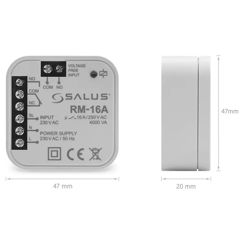 Salus RM-16A 16A Relay Module Smart Home Heating Zigbee 3.0 Flush Mount 230V - Image 2