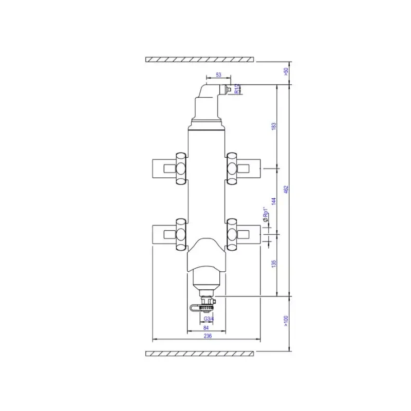 Spirotech SpiroCross AX125J 1-1-4in Hydraulic Separator Heat Pump - Image 2