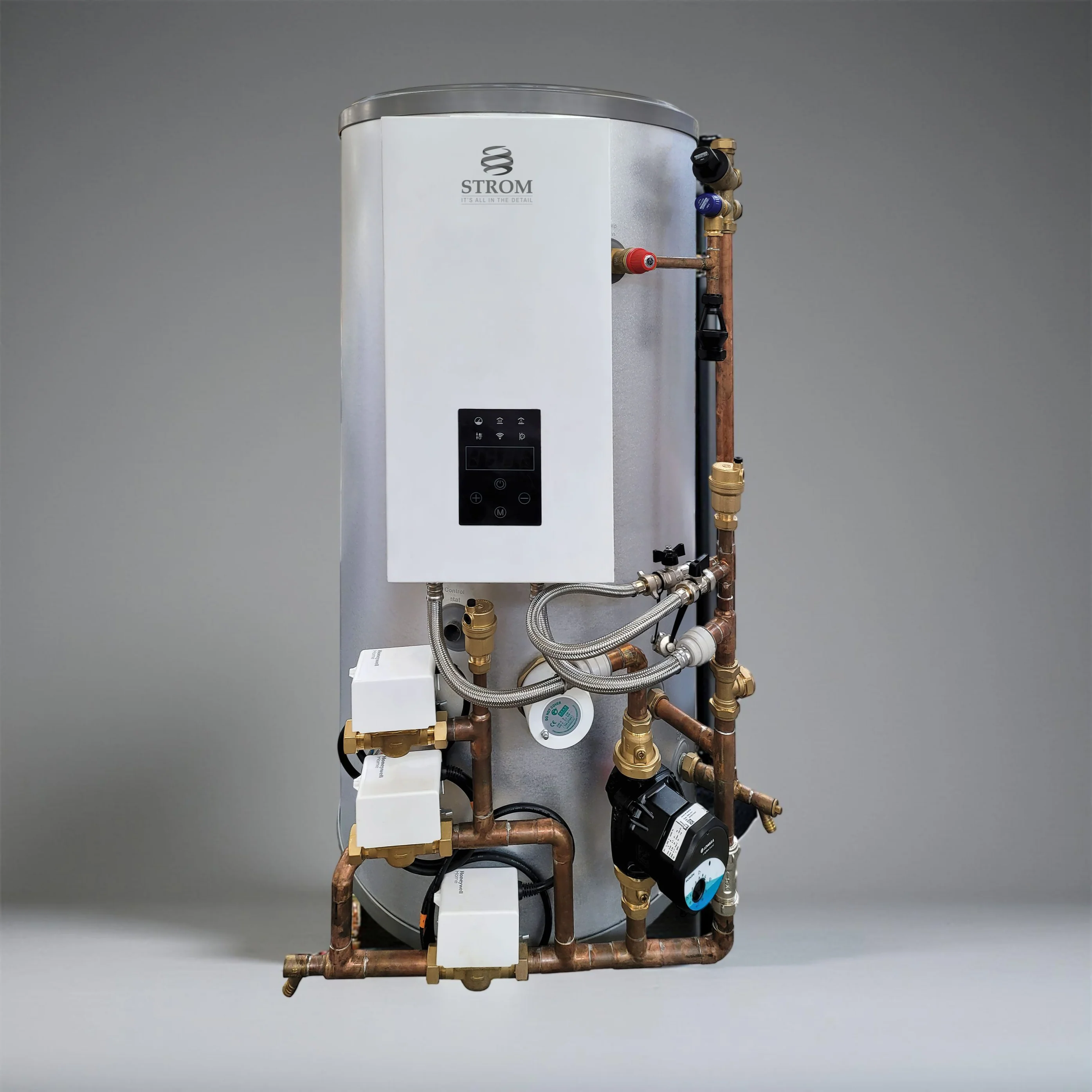 Strom 9kW Electric Heat Only Boiler & 150L Pre-Plumbed Indirect Cylinder – SBSP9H150P - Image 2