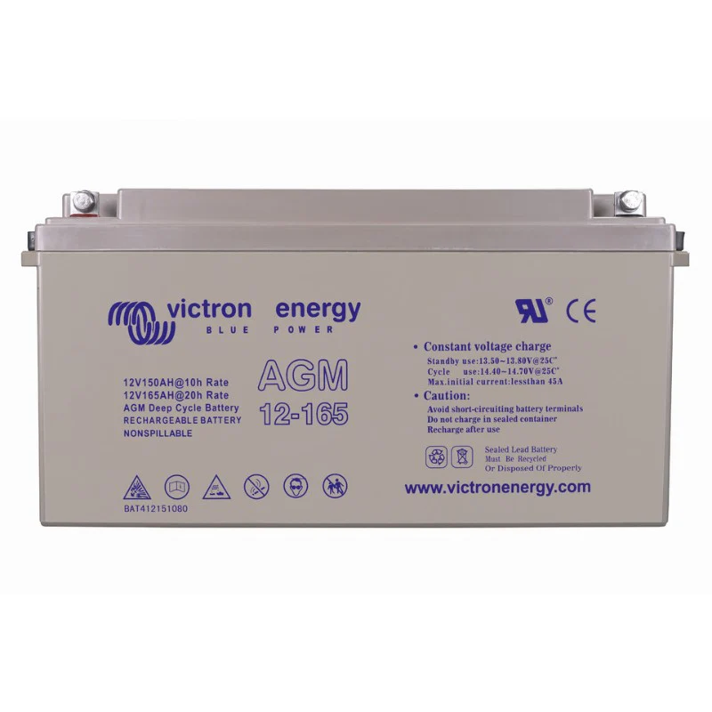 Victron 12V 165Ah AGM Deep Cycle High Current Flow Battery - BAT412151084