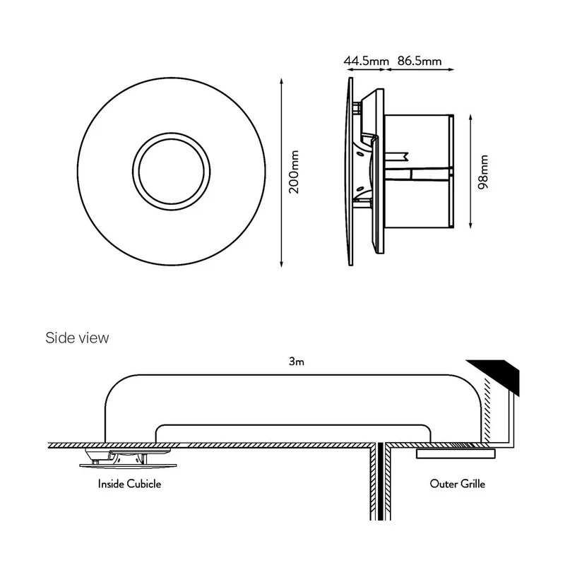Xpelair Simply Silent Illumi LED Shower Fan SSISFC 100mm Timer 93087AW - Image 4
