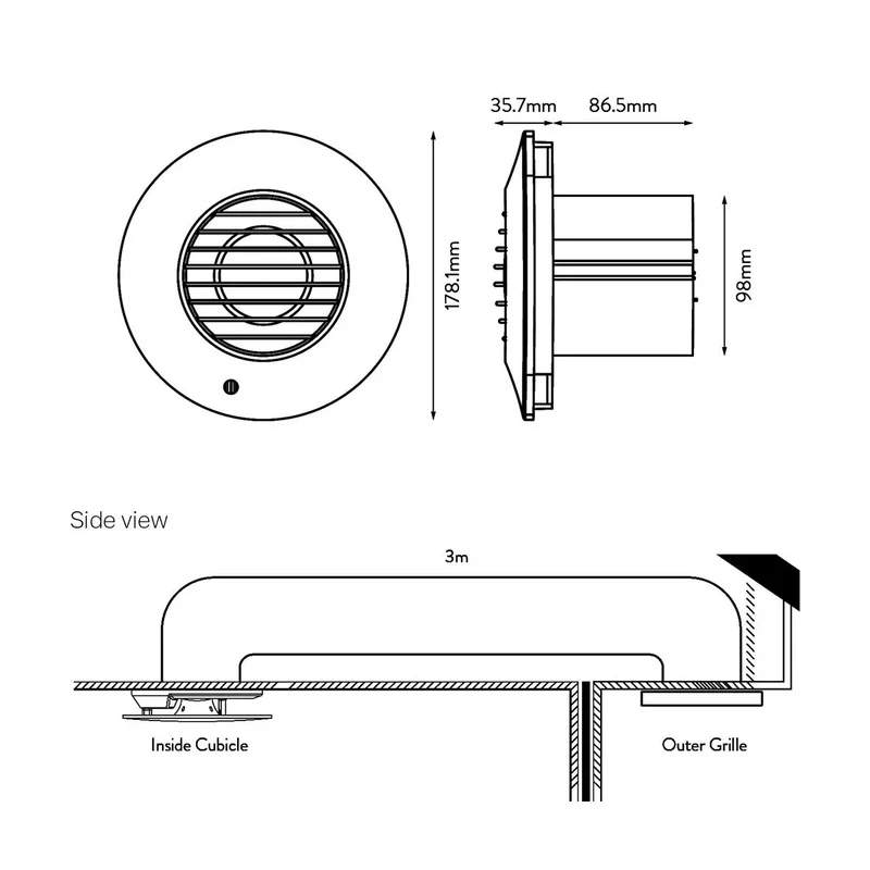 Xpelair Simply Silent Shower Fan Complete SSSFC 100mm Timer 93086AW - Image 4