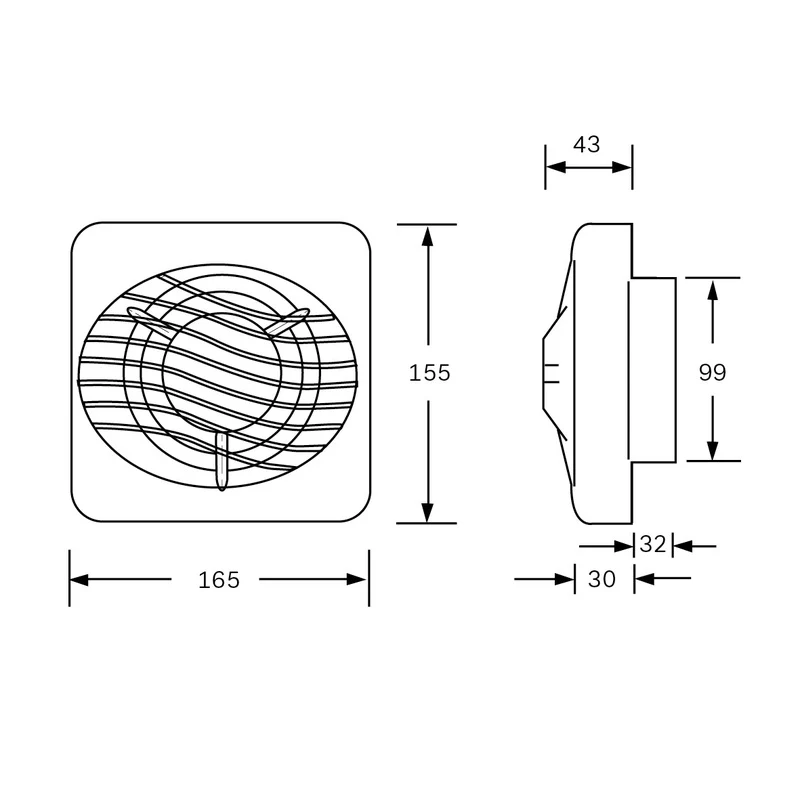 Xpelair VX100-SP 100mm Extractor Fan Standard 92935AW & Timer 92931AW - Image 3