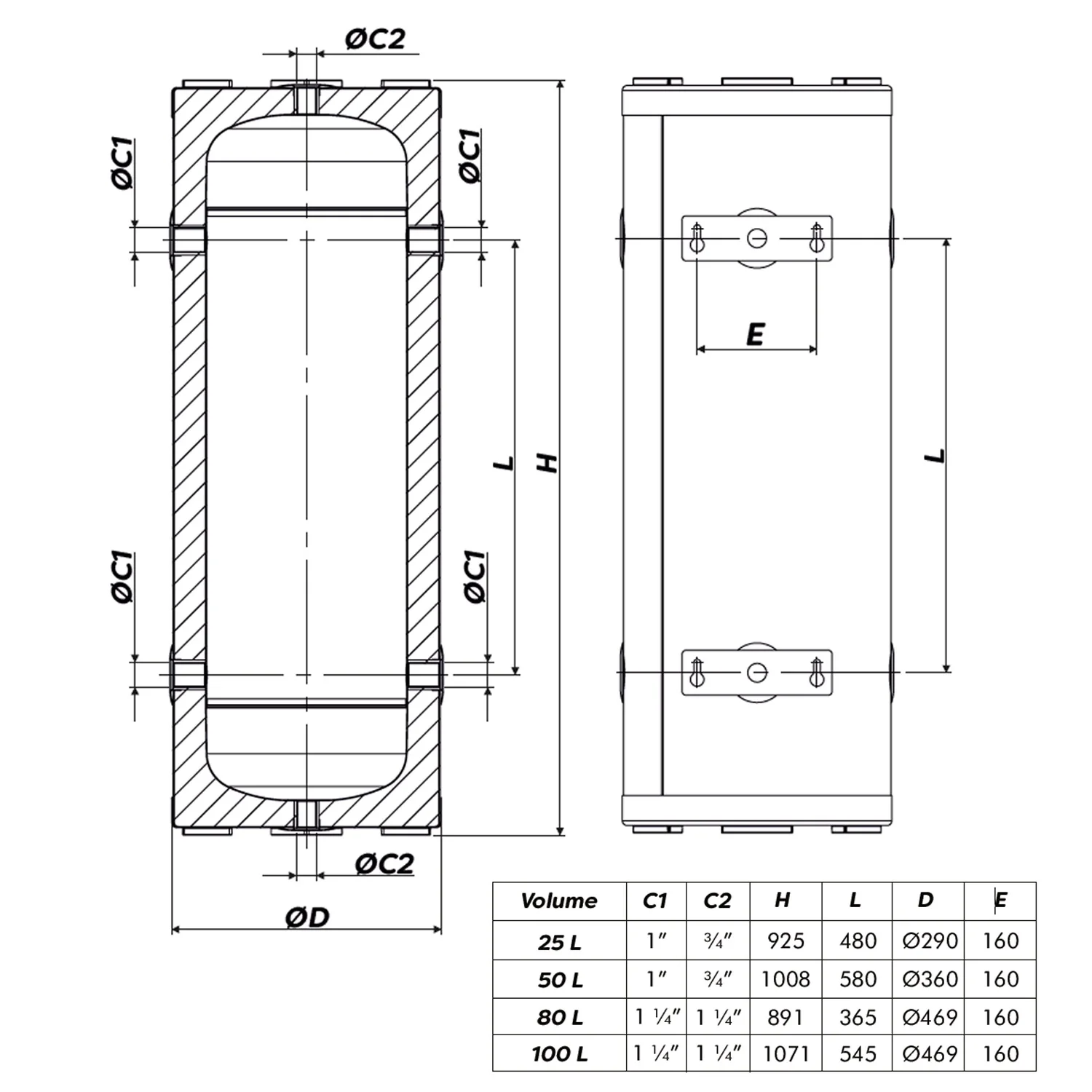 Zilmet Zil-B Insulated Buffer Tank – 100L for Heat Pumps - Image 4